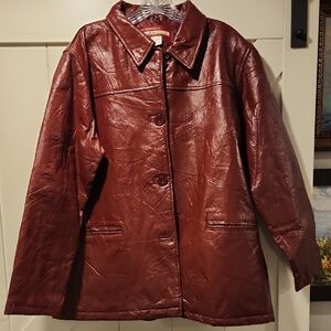 Tudor Court Women's Burgundy Leather Jacket